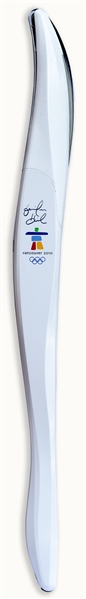 Olympic Torch Used in 2010 Vancouver Winter Games -- Signed by Skier Jennifer Heil, Who Won Gold in Torino & Silver in Vancouver